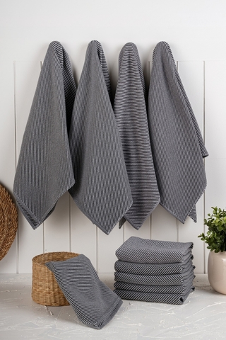 Set prosoape de bucatarie, Hermia, 224PSH1101, Dimensiune: 43 x 76 cm (10 bucăți), Antracit