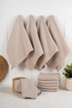 Set prosoape de bucatarie, Hermia, 224PSH1104, Dimensiune: 43 x 76 cm (10 bucăți), Bej