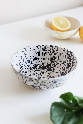 Bol ceramic, Hermia, 886SVN1110, Alb/Negru
