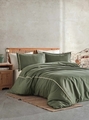 Lenjerie de pat dubla, L'essentiel Maison, Frange, Verde