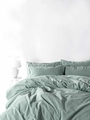 Lenjerie de pat dubla, L'essentiel Maison, Ephesus, Verde natural