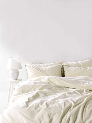 Lenjerie de pat dubla, L'essentiel Maison, Ephesus, Alb