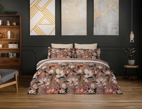 Lenjerie de pat dubla, L'essentiel Maison, Manolya, Bej