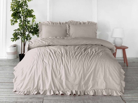 Lenjerie de pat dubla, L'essentiel Maison, Exclusive, Crem