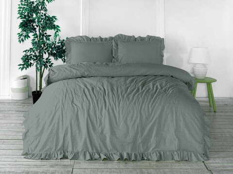 Lenjerie de pat dubla, L'essentiel Maison, Exclusive, Verde natural