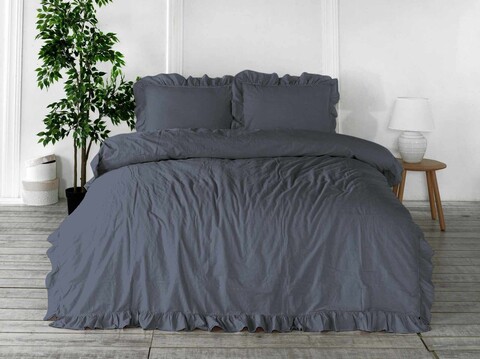 Lenjerie de pat dubla, L'essentiel Maison, Exclusive, Gri natural