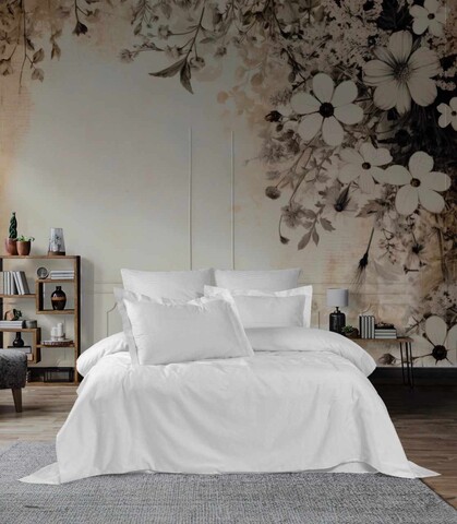 Lenjerie de pat dubla, L'essentiel Maison, Zebra, Alb