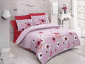 Lenjerie de pat dubla (ES), L'essentiel Maison, Fly Fleur, Roz / Roșu / Alb / Maro