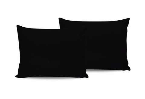 Set de fețe de pernă din satin (2 piese), L'essentiel Maison, De Black, Negru