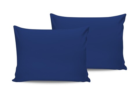 Set de fețe de pernă din satin (2 piese), L'essentiel Maison, De Dark Blue, Albastru inchis