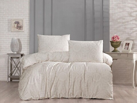 Lenjerie de pat pentru o persoana Single XXL (DE), L'essentiel Maison, Classic, Crem