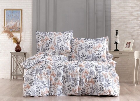 Lenjerie de pat pentru o persoana Single XXL (DE), L'essentiel Maison, Mere, Alb / Mov deschis / Bej / Gri închis