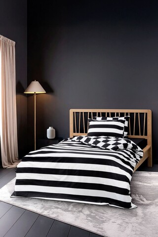 Lenjerie de pat pentru o persoana Single XXL (DE), L'essentiel Maison, Code, Negru