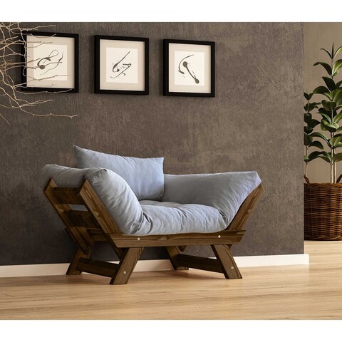 Fotoliu de gradina, Hanah Home, CPT8133-140, Nuc / Gri