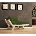 Fotoliu de gradina, Hanah Home, CPT8150-140, Natural/Verde