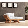 Fotoliu de gradina, Hanah Home, CPT8151-140, Teak / Alb