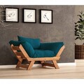 Fotoliu de gradina, Hanah Home, CPT8158-140, Teak / Verde Petrol