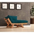 Fotoliu de gradina, Hanah Home, CPT8158-140, Teak / Verde Petrol