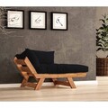 Fotoliu de gradina, Hanah Home, CPT8159-140, Teak / Negru