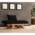 Fotoliu de gradina, Hanah Home, CPT8159-140, Teak / Negru