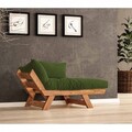 Fotoliu de gradina, Hanah Home, CPT8160-140, Teak / Verde