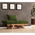 Fotoliu de gradina, Hanah Home, CPT8160-140, Teak / Verde