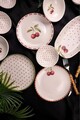 Set de mic dejun, Hermia, 126MBM1401,  Bol: 13 x 13 x 4 cm (2 bucăți), Alb / Roșu