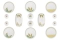 Set de mic dejun, Hermia, 126MBM1403,  Bol: 13 x 13 x 4 cm (2 bucăți), White / Green / Yellow