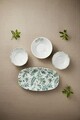 Set de mic dejun, Hermia, 126MBM1405,  Bol: 13 x 13 x 4 cm (2 bucăți), Verde/Alb