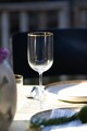 Set de pahare de vin, Hermia, 127RKL1102, Auriu / Transparent