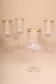 Set de pahare de vin, Hermia, 127RKL1102, Auriu / Transparent