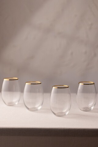 Set pahare, Hermia, 127RKL1104, Auriu / Transparent