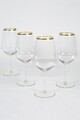 Set de pahare de vin, Hermia, 127RKL1113, Auriu / Transparent