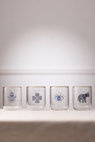 Set pahare, Hermia, 127RKL1149, Auriu / Transparent