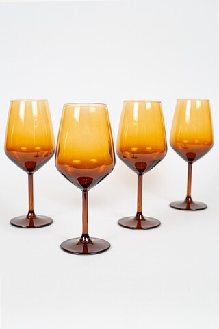 Set de pahare de vin, Hermia, 127RKL1162, Chihlimbar