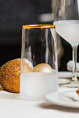 Set pahare, Hermia, 127RKL1164, Auriu / Transparent