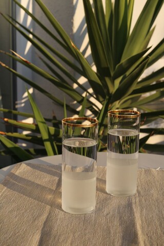 Set de pahare Raki, Hermia, 127RKL1165, Auriu / Transparent