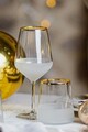 Set de pahare de vin, Hermia, 127RKL1167, Auriu / Transparent