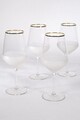 Set de pahare de vin, Hermia, 127RKL1167, Auriu / Transparent