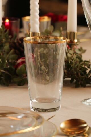 Set pahare, Hermia, 127RKL1169, Auriu / Transparent