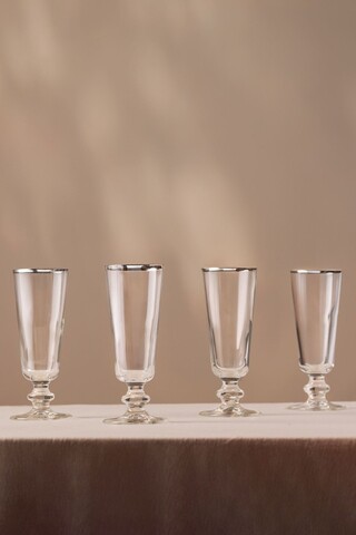Set de pahare de vin, Hermia, 127RKL1174, Platina