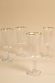 Set de pahare de vin, Hermia, 127RKL1187, Auriu / Transparent