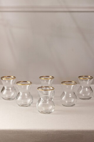 Set pahare pentru ceai, Hermia, 127RKL1210, Auriu