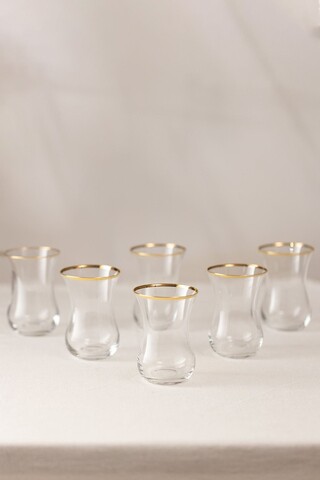 Set pahare pentru ceai, Hermia, 127RKL1211, Auriu