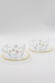 Set pentru ceai, Hermia, 127RKL1213, Farfurie: 9,1 x 9,1 x 6,4 cm (2 bucăți), Transparent