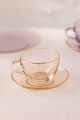 Set pentru ceai, Hermia, 127RKL1215, Farfurie: 9,1 x 9,1 x 6,4 cm (2 bucăți), Roz somon