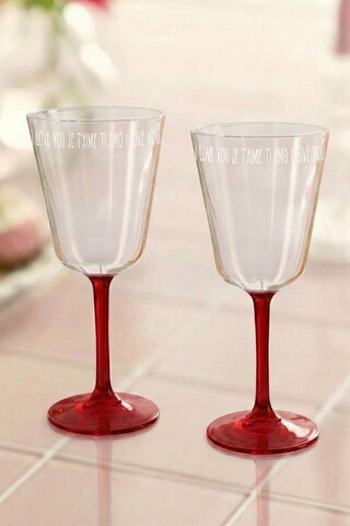 Set de pahare de vin, Hermia, 127RKL1251, Rosu