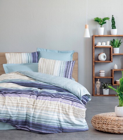 Lenjerie de pat pentru o persoana Single XXL (DE), L'essentiel Maison, Fonte, Verde menta