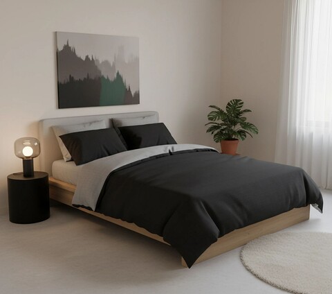 Lenjerie de pat pentru o persoana (DE), L'essentiel Maison, Giorno Kombin, Gri