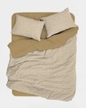 Lenjerie de pat pentru o persoana (DE), L'essentiel Maison, Nedra Kombin, Gri / Muștar / Alb